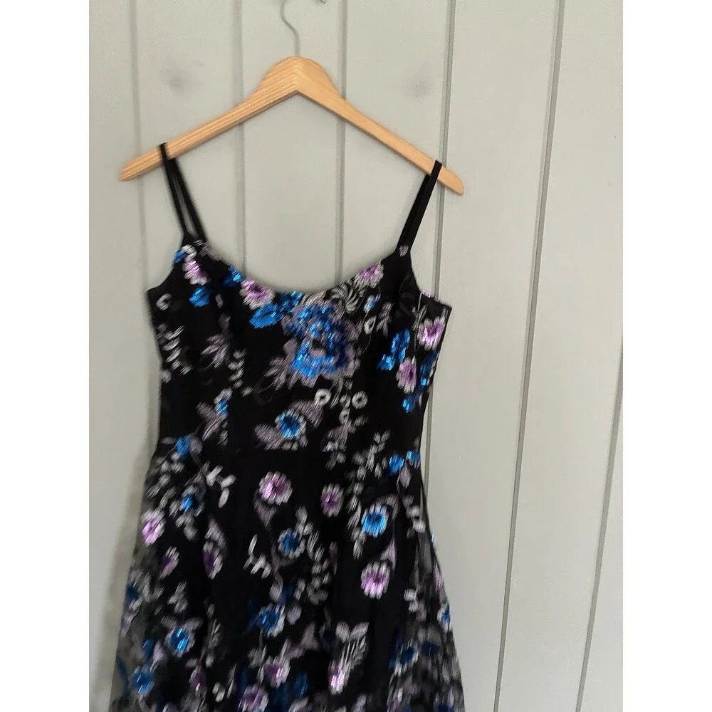 Dress The Population Dress M Medium Fairy Uma Plumaria Dark Feminine Sequins - Picture 2 of 9
